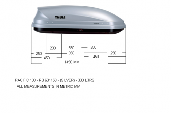 Багажный бокс Thule Pacific 100 titan (серебристый)